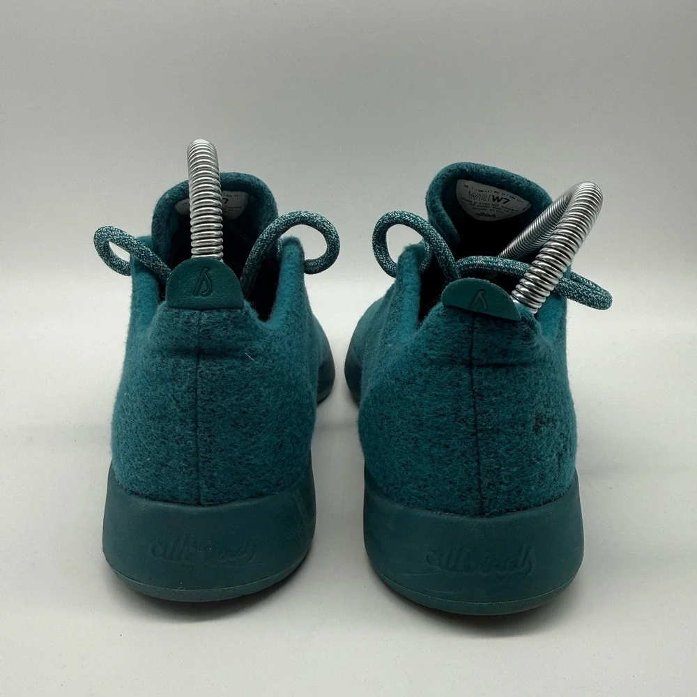 Allbirds Wool Runner Women Size 7 Teal Blue Sustainable Merino Wool Sneakers